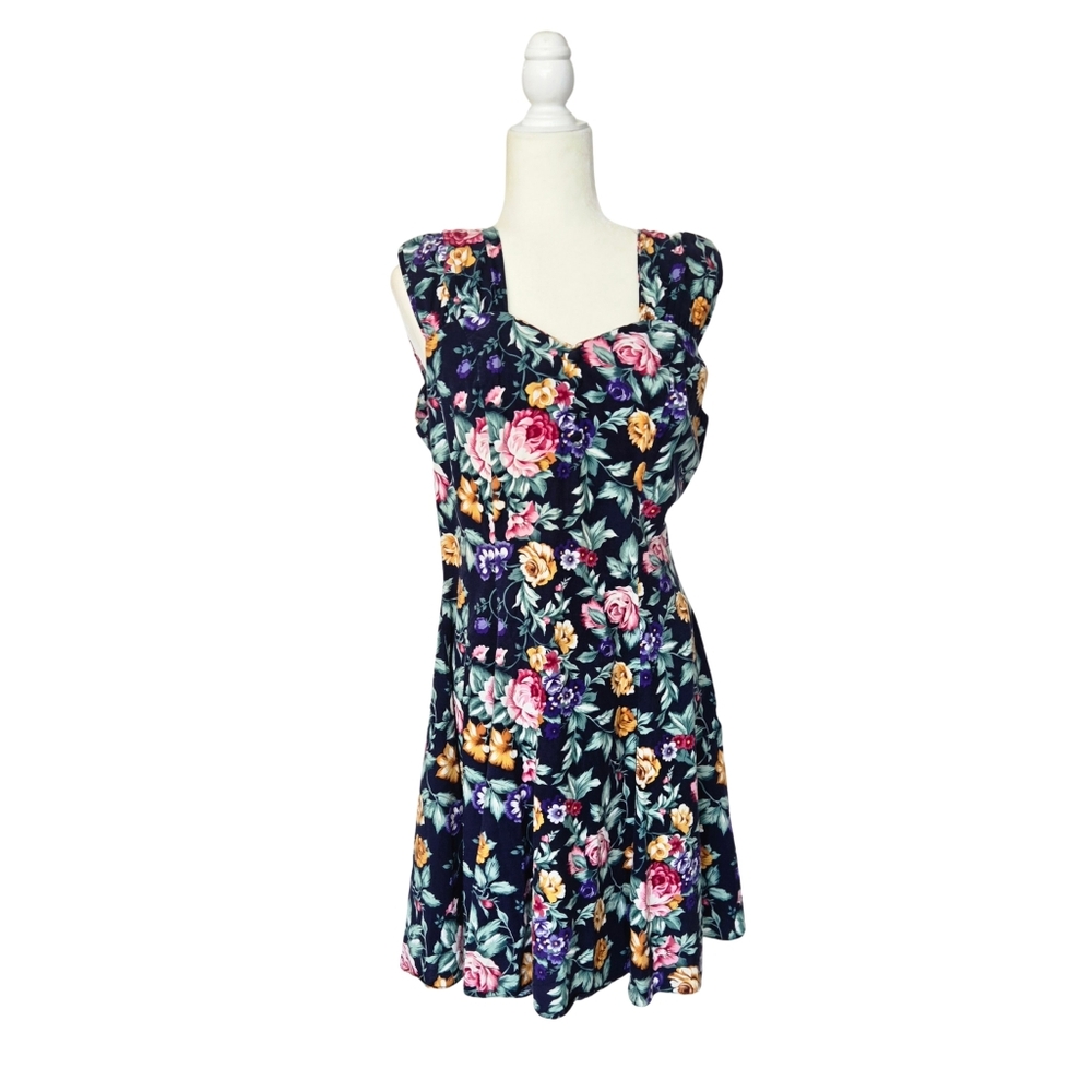 90s Floral Sleeveless Dress